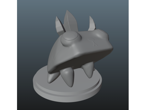 Dandys World Skin Thorned Geode Pebble 3D Print Model