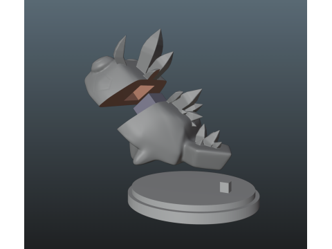 Dandys World Skin Thorned Geode Pebble 3D Print Model