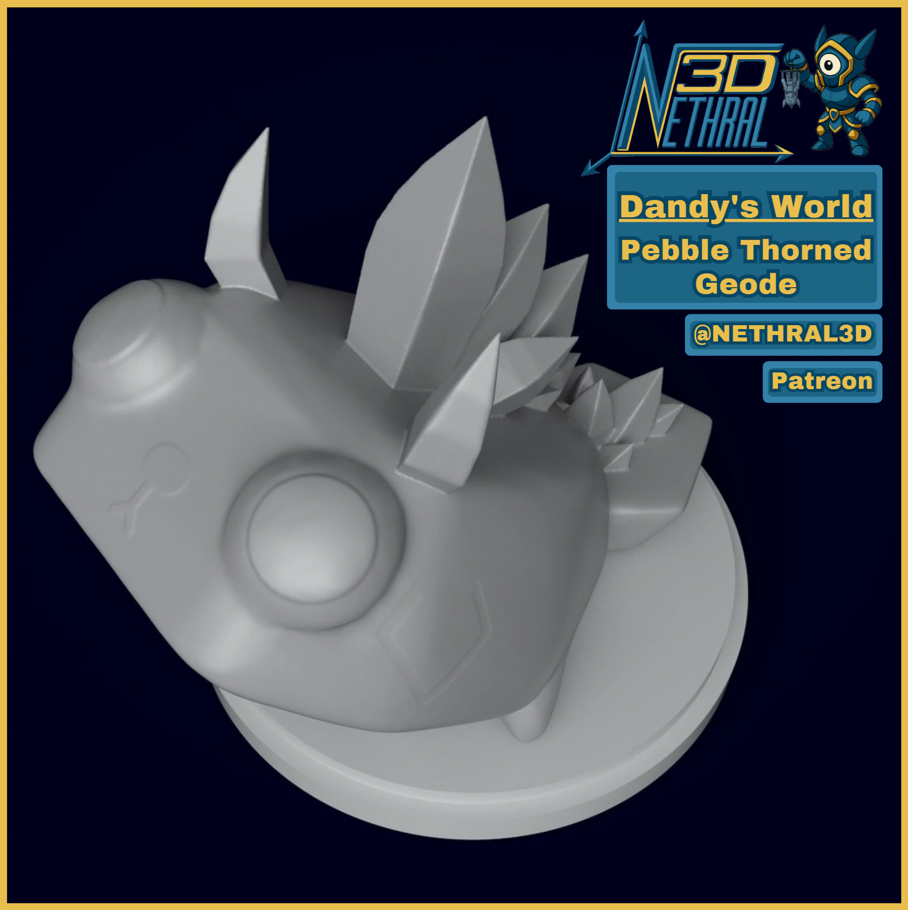 ダンディーズワールド スキンソーンドジオードペブル 3Dプリントモデル .c4d .max .obj .3ds .fbx .stl .blend 