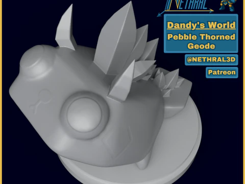 Dandys World Skin Pebble Geode Spinato Modello di stampa 3D