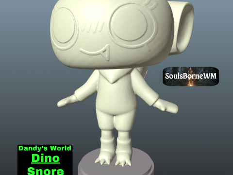 Dandys World Skin Dino Snore Shelly 3D Print Model