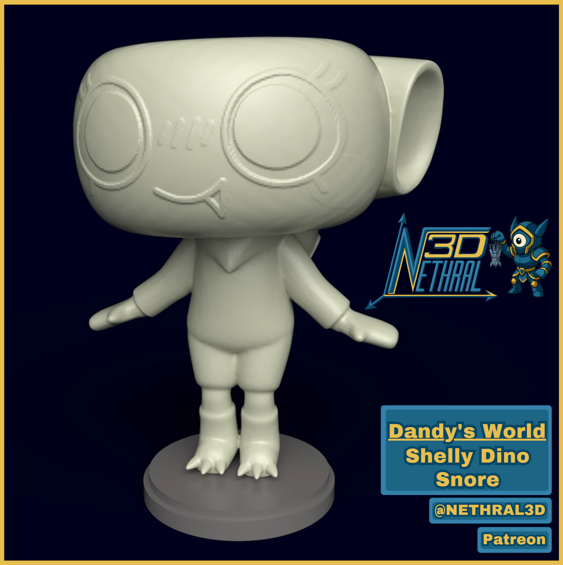Dandys World Skin Dino Snore Shelly 3D Print Model .c4d .max .obj .3ds .fbx .stl .blend 