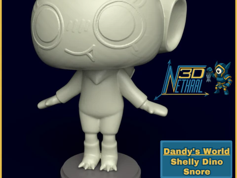 Dandy's World Skin Dino Snore Shelly Modello di stampa 3D