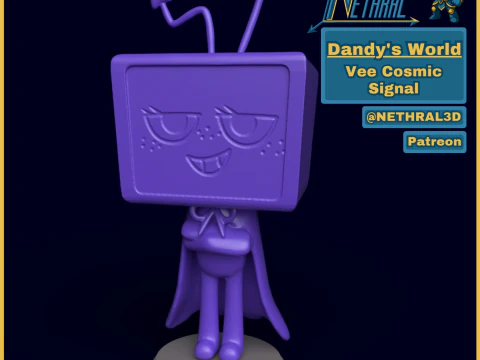 Dandy World Skin Segnale Cosmico Vee Modello di stampa 3D