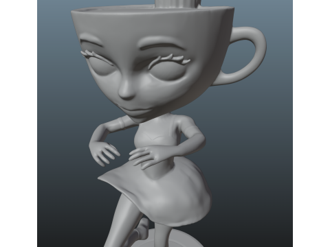 Italian Brainrot Ballerina Cappuccina Modelo de impresión 3D