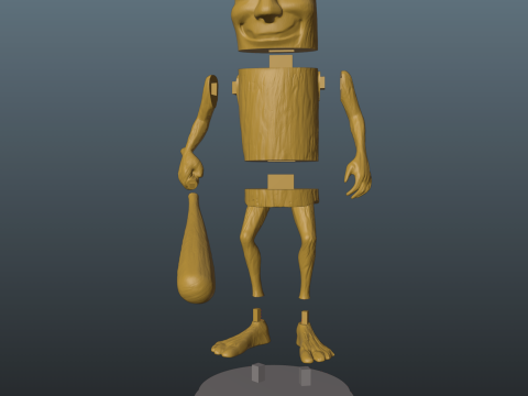 Italian Brainrot Tung Tung Tung Sahur 3D Print Model