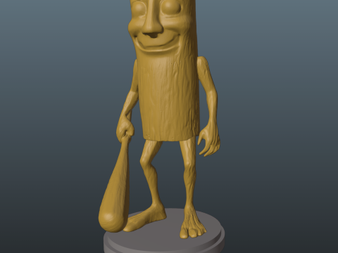 Italian Brainrot Tung Tung Tung Sahur 3D Print Model