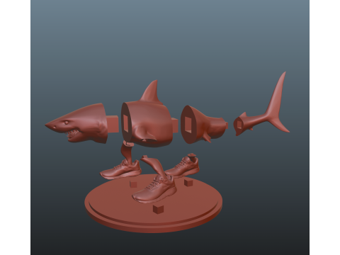 Italian Brainrot Tralalero Tralala 3D Print Model
