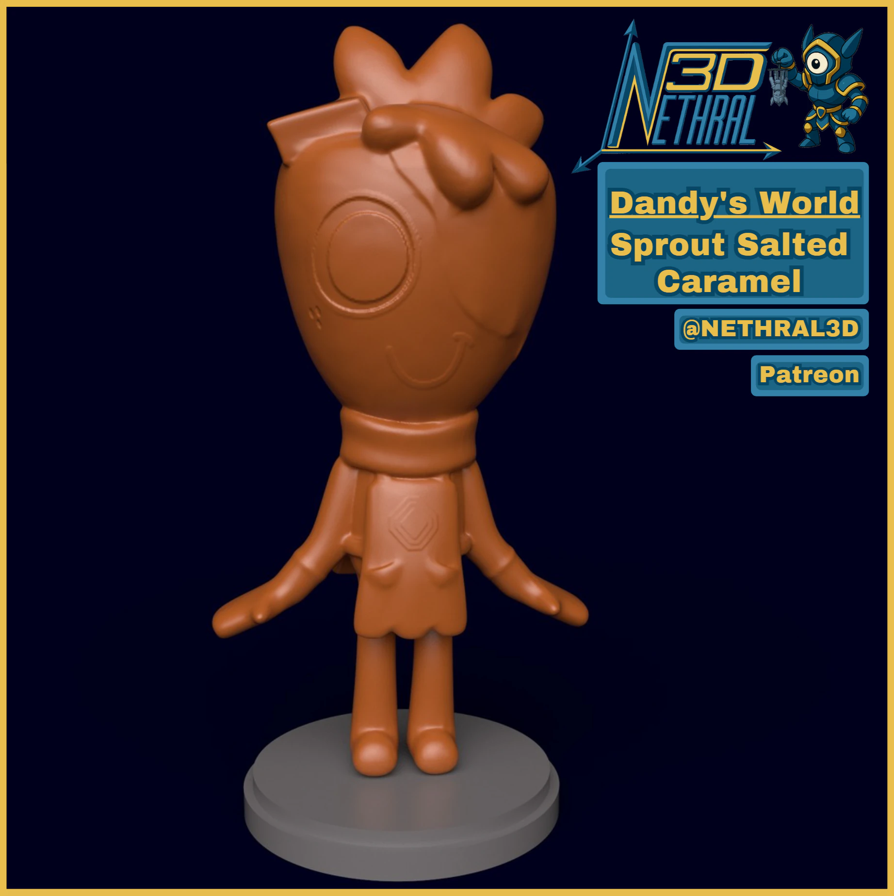 Dandys World Skin Salted Caramel Sprout 3D Print Model .c4d .max .obj .3ds .fbx .stl .blend 