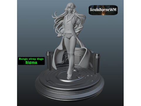 Bungo Stray Dogs Sigma 3D Print Model