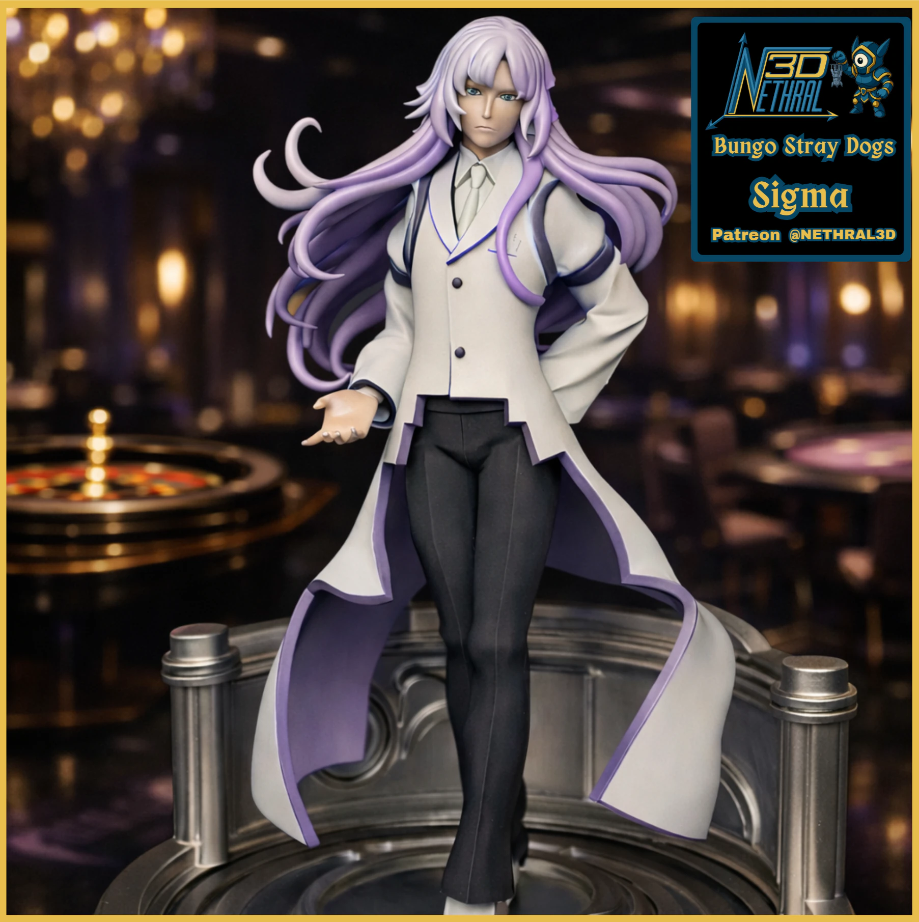 Bungo Stray Dogs Sigma 3D Print Model .c4d .max .obj .3ds .fbx .stl .blend 