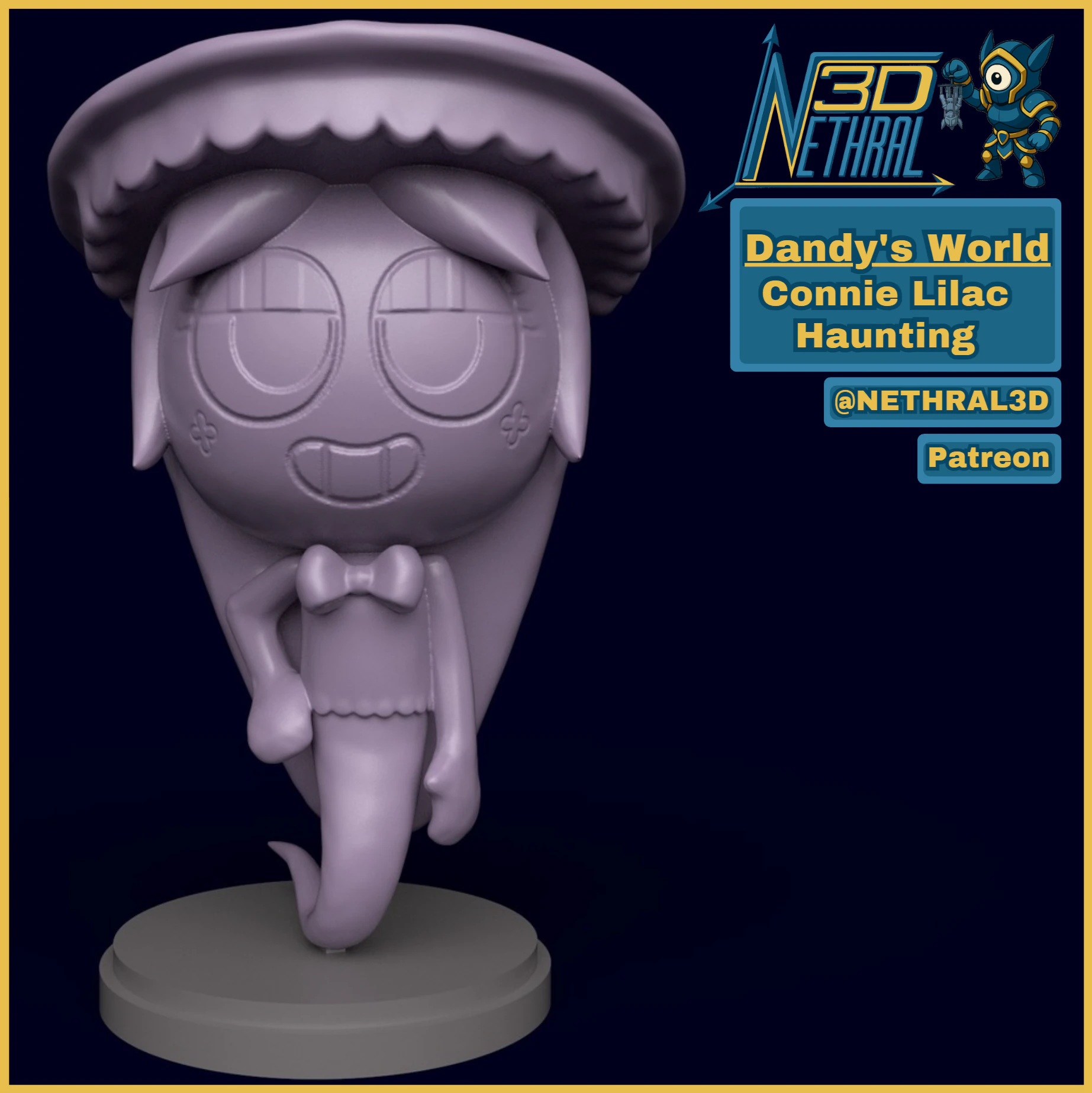Dandys World Skin Lilac Haunting Connie 3D Print Model .c4d .max .obj .3ds .fbx .stl .blend 