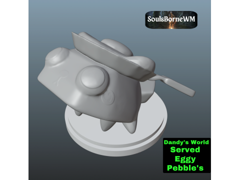 Dandys World Skin Served Eggy Pebble 3D Print Model