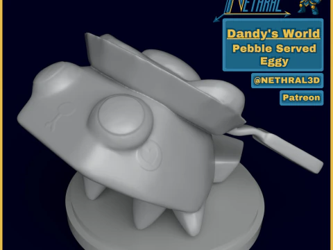 Dandy's World Skin Servito Eggy Pebble Modello di stampa 3D