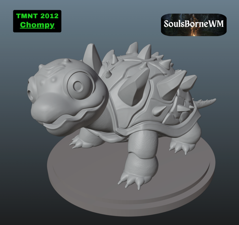 TMNT Chompy Model Cetak 3D .c4d .max .obj .3ds .fbx .stl .blend