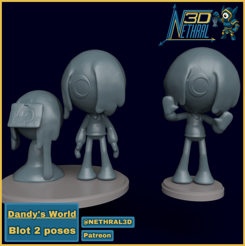 Dandys World Blot 3D Print Model .c4d .max .obj .3ds .fbx .stl .blend 
