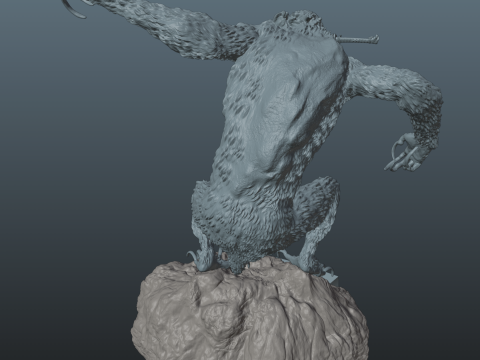 Sekiro Guardian Ape Phase 1 Pose 1 3D-printmodel