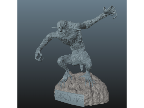 Sekiro Guardian Ape Phase 1 Pose 1 3D-printmodel