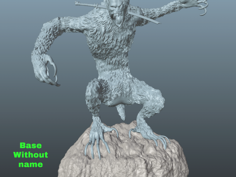 Sekiro Guardian Ape Phase 1 Pose 1 3D-printmodel
