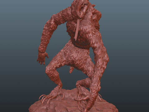 Sekiro Guardian Ape Phase 1 Pose 2 Modello di stampa 3D