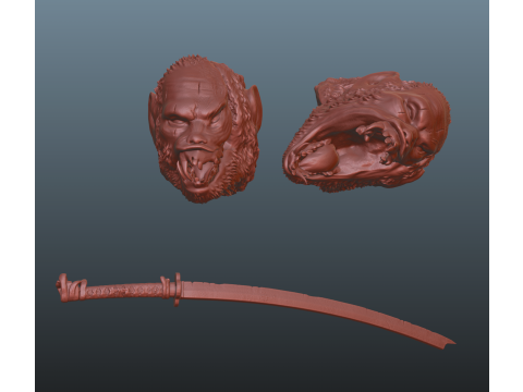 Sekiro Guardian Ape Phase 1 Pose 2 Modello di stampa 3D