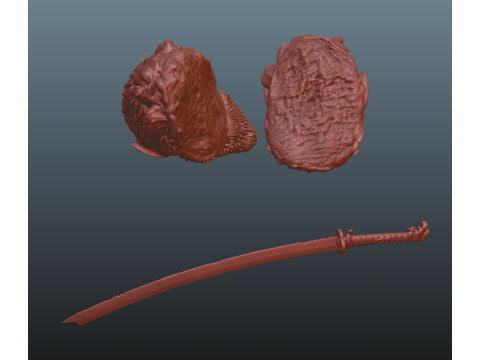 Sekiro Guardian Ape Phase 1 Pose 2 Modello di stampa 3D