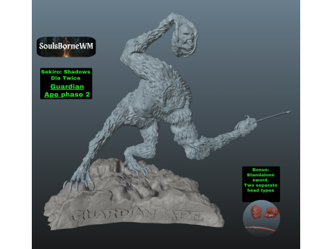 Sekiro Guardian Ape Phase 2 3D Print Model
