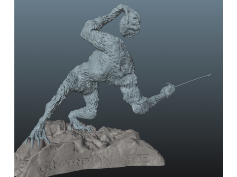 Sekiro Guardian Ape Phase 2 Model Cetak 3D