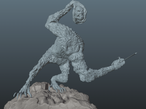 Sekiro Guardian Ape Phase 2 Model Cetak 3D