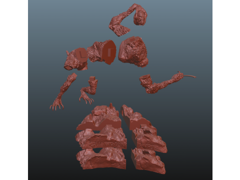 Sekiro Guardian Ape Phase 2 Model Cetak 3D