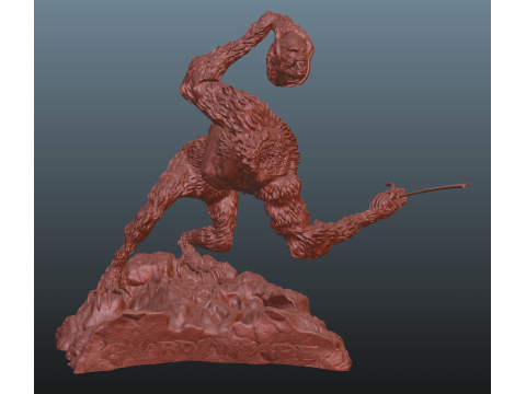 Sekiro Guardian Ape Phase 2 Model Cetak 3D
