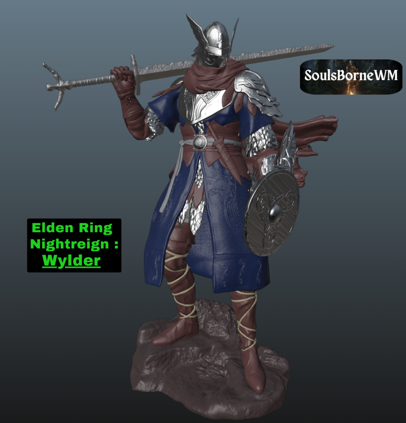 Elden Ring Nightreign Wylder 3D-Druckmodell .c4d .max .obj .3ds .fbx .stl .blend