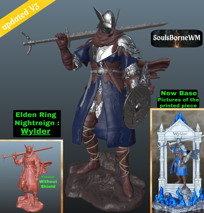 Elden Ring Nightreign Wylder V3 Collector Style 3D Print Model .c4d .max .obj .3ds .fbx .stl .blend