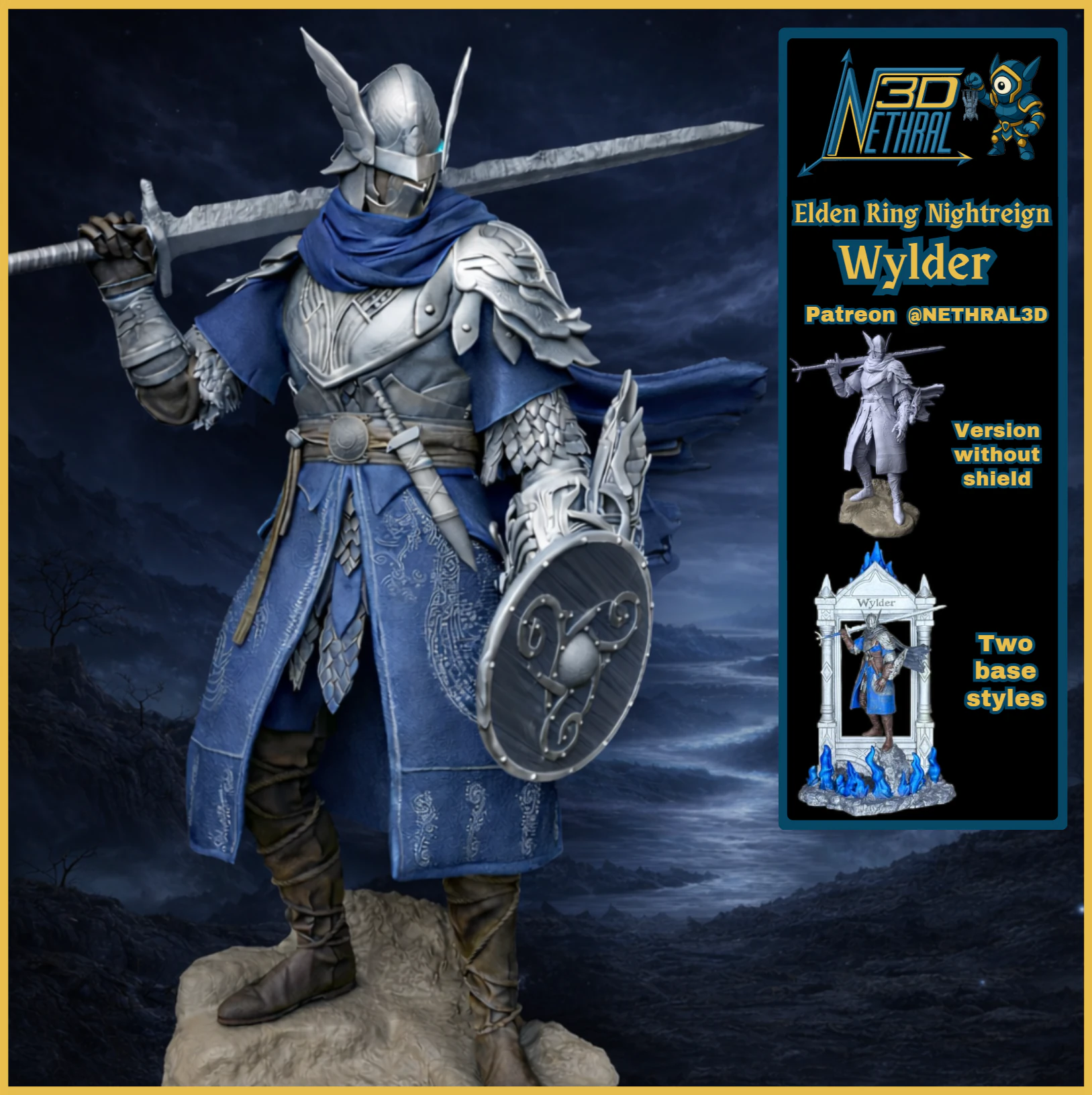 Elden Ring Nightreign Wylder V3 Collector Style 3D Print Model .c4d .max .obj .3ds .fbx .stl .blend 