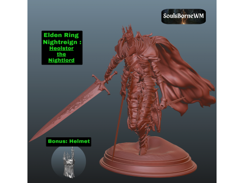 Elden Ring Nightreign Heolstor the Nightlord Bonus Helmet 3D Print Model