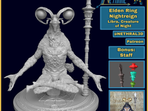 Elden Ring Nightreign Libra Creature of Night 3D Print Model