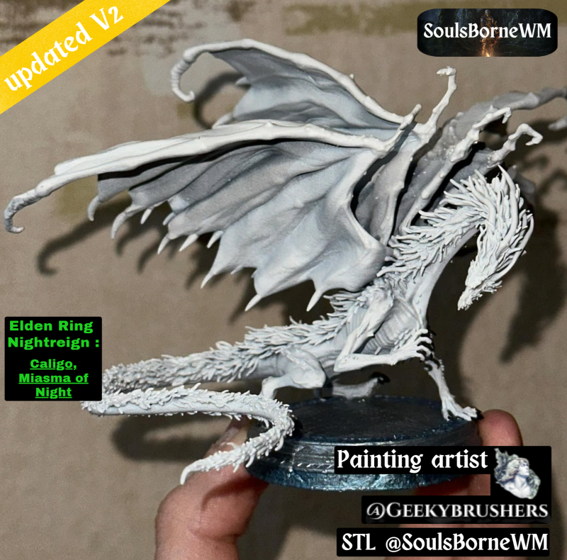 Elden Ring Nightreign Caligo Miasma of Night 3D Print Model .c4d .max .obj .3ds .fbx .stl .blend