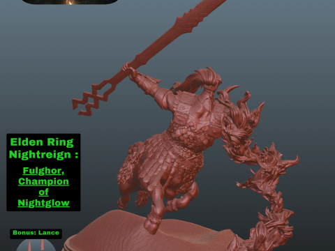 Elden Ring Nightreign Fulghor Champion of Nightglow bonus 3D-printmodel