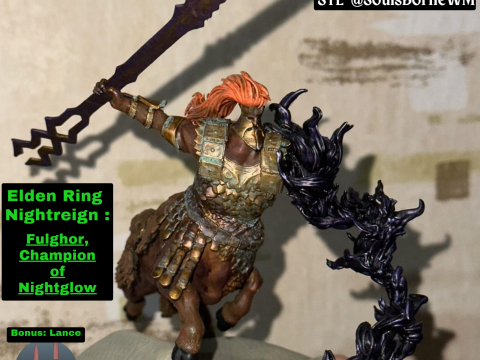 Elden Ring Nightreign Fulghor Champion of Nightglow bonus 3D Baskı Modeli