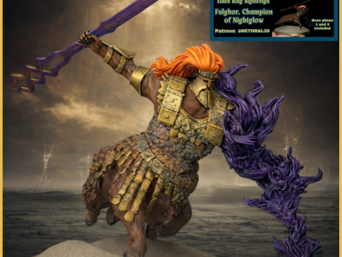 Elden Ring Nightreign Fulghor Champion of Nightglow bonus 3D Print Model