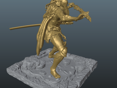 Elden Ring Nightreign Executor Dawn Skin Bonus 2 katanas 3D Принт Модель
