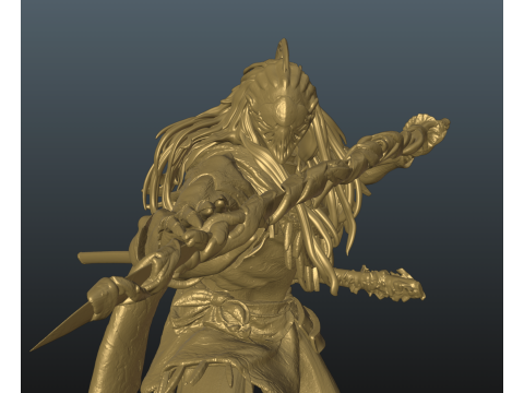 Elden Ring Nightreign Executor Dawn Skin Bonus 2 katanas 3D Принт Модель
