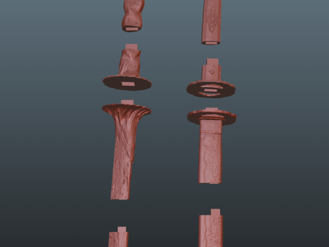 Elden Ring Nightreign Executor Dawn Skin Bonus 2 katanas 3D Принт Модель