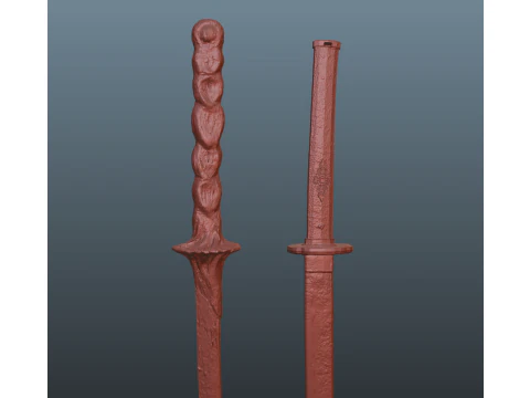 Elden Ring Nightreign Executor Dawn Skin Bonus 2 katanas 3D Print Model