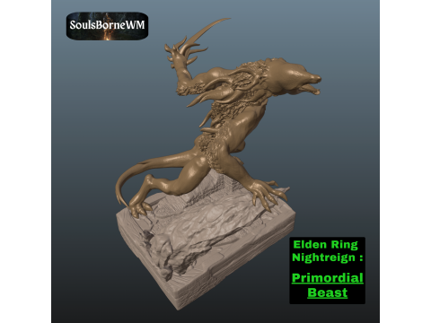 Elden Ring Nightreign Primordial Beast executor beast 3D Baskı Modeli