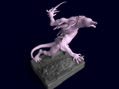 엘든 링 나이트레인 원시 야수 집행자 야수 3D 프린트 모델