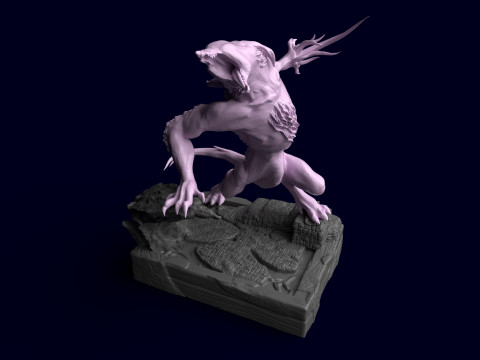 엘든 링 나이트레인 원시 야수 집행자 야수 3D 프린트 모델