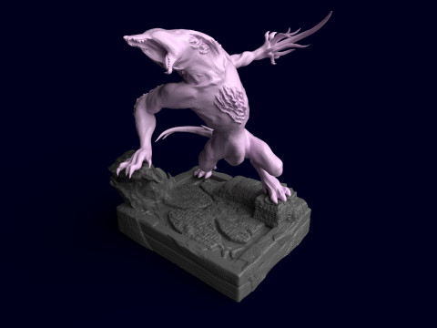 엘든 링 나이트레인 원시 야수 집행자 야수 3D 프린트 모델