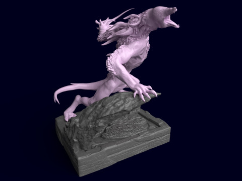 엘든 링 나이트레인 원시 야수 집행자 야수 3D 프린트 모델