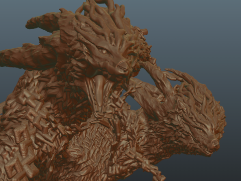 埃尔登环 夜行短剑 夜之兽 三头兽 3D 打印模型